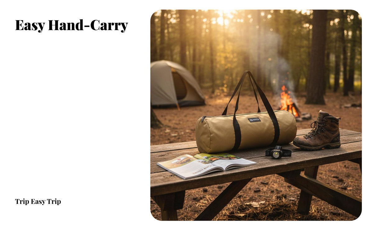 Portable Cylindrical Tent Stake Bag Sturdy Cylindrical Duffel Bag Heavy Duty Outdoor Gear Tear-Resistant for Campers, Hikers, Handymen, Camping, Campsite, Picnics, Garage
