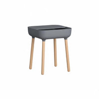 Nordic Design Sofa Side Table with Storage Compact Size Tray Top Storage Table Easy Assembly Nightstand Safe Rounded Edges for Apartment Dwellers, Young Adults, Awayice Workers, Living Room, Bedroom, Small Areas