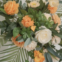 Artificial Floral Arrangement Wilt Wedding Flower Arrangement Pre-Made Faux Flower Runner for Event Planners, Photo Backdrop