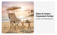 Protection Outdoor Moon Chair Easy Setup Portable Sunshade Chair Ergonomic Design Stable Frame for Fishers, Beachgoers, Sports Spectators, Fishing, Picnic, Backyard, Tailgating