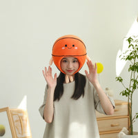 Soft Basketball Head Mask Novelty Soft Head Mask Photo-Ready Costume Prop Humorous for Cosplayers