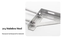 Stainless Steel Pipe Bracket Rustproof Stainless Steel Pipe Hanger Long-Lasting L-Shaped Wall Mount Bracket Heavy Duty for DIY Enthusiasts, Professionals, Outdoor, Garages, Basements, Basement