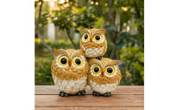 Owl Garden Figurine Resin Owl Garden Statue Hand-Painted Outdoor for Gardeners, Courtyard
