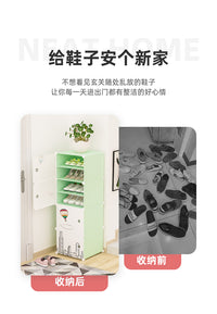简易窄小鞋柜家用门口鞋架子防尘收纳多层宿舍经济型简约租房用