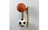 Punchnon-Damaging Installation Wall Mounted Ball Rack Space-Saving Design Basketball Storage Holder Minimalist Design Multi-Ball Storage Rack Easy to Install for Children, Playroom, Bedroom, Garage