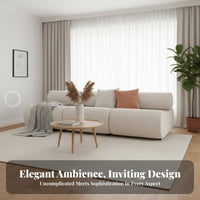 Curved configurable Sectional Nordic design Sofa Creamy cream Living Room Furniture for Business Owners, Homeowners, Reception Area, Office, Large Apartment