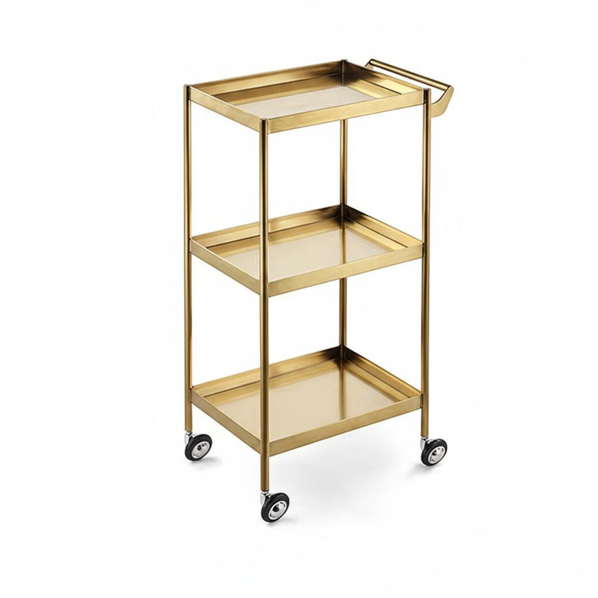 Foldable Hairdressing Trolley Stainless Steel Frame Rolling Salon Tool Cart Aesthetic Cart Work Station With Wheels