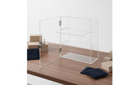 Lockable Locking Acrylic Display Case High Clarity Wall Mountable Showcase Freestanding 3 Tier Figure Showcase Door Closure for Exhibition