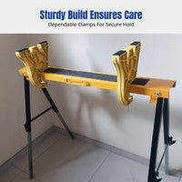 Universal Ski Snowboard Maintenance Stand, Adjustable Waxing Workbench, Secure Vise