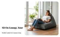 Removable and launderable Cover Triangular Lounger Chair sit or Recline Lazy Sofa Easy to Clean Living Room Seating Ergonomic Support for Teenagers, Book Lovers, Bedroom, Apartment, study corner, Home Office