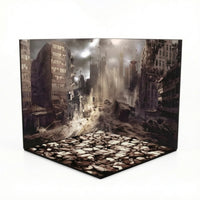 L-Shaped Miniature Diorama Backdrop Flat-Packing Diorama Backdrop Compact Miniature Display Base Freestanding for Collectors, Hobbyists