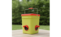 Food-Grade Chicken Container Feeder Square Container Feeder with Ports Sturdy Reusable for Chickens