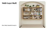 Modern Minimalist Design Wall Mounted Wine Rack Space-Saving Hanging Wine and Glass Shelf Heavy Duty Wall Mounted Bar Shelf Modular Design for Homeowners, Entertainers