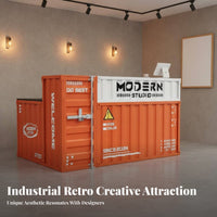 Industrial Cashier Desk Versatile Retro Metal Front Desk Strong Load-Bearing Wrought Metal Workstation Counter for Bar Owners, Cafes, Restaurant