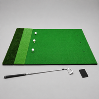 Golf Mat for Beginners, 120x150cm Driving Range Practice Mat, Durable 8mm Practice Mat for Indoor & Outdoor, Portable with Short & Long Grass