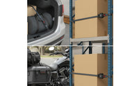 2 Pieces Retractable Cargo Strap with Hook Heavy Duty Retracting Securing Strap Self Retracting Straps for Trucks, Motorcycles, Roof Racks