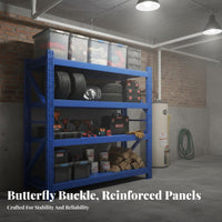 Heavy Duty Garage Shelving High Load Capacity Heavy Duty Metal Shelf All-Steel Construction Multi-Layer Adjustable Rack for Warehouse, Basement