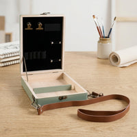 Travel-Ready Wooden Sketchbox with Strap Hand-Carried Sketch Box Easel Foldable Portable Easel with Storage Long-Lasting for Sketchers