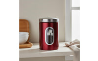 Multipurpose Food Canister with Window Modern Design Stainless Steel Canister with Window Easy to Clean Airtight Coffee and Tea Jar for Countertop