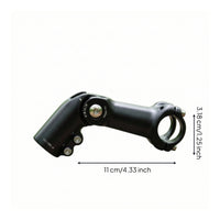 Aluminum Alloy Adjustable Handlebar Stem Four-Bolt Adjustable Cycle Stem Matte Black Hardware Lightweight for Cyclists, Mountain Bikes