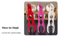 Triple-Function Anti-Scald Gripper Bottle Unseal Er Function Triple-Function Plate Grabber Multifunctional Pot Pan Gripper