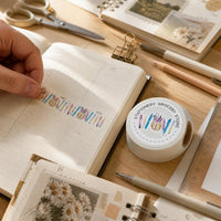 Stationery Themed Die-Cut Washi Tape for Scrapbooking and Decoration
