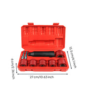 9 Pieces Wheel Hub Rust Removal Brush Replaceable Wheel Hub Cleaning Tool Drill Wire Brush Kit Rotary for Mechanics