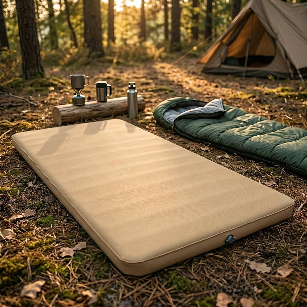 Inflatable Mattress and Air Bed for Camping, Soft and Skin-friendly Air Mattress for Guest Bed, Quiet Self-inflating Car Camping Pad, 7.5cm Thick