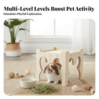 Wooden Hare Wooden Retreat Guinea Pig Wooden House Easy Assembly Chinchilla Activity Center