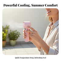 Adjustable Speeds High Speed Turbo Fan Powerful Airflow Handheld Turbo Fan Brushless Engine Cooling Device Low Energy Consumption for Travelers, Commuters, Students, Outdoor, Travel, Camping, Office