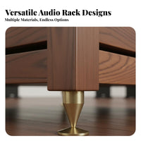 Heavy Duty Solid Wood Amplifier Base Minimalist Design High-Fidelity Equipment Stand Easy Installation Single-Tier Audio Platform High Damping for Audiophiles, High-Fidelity Enthusiasts, Home Theater, Listening Room, Studio