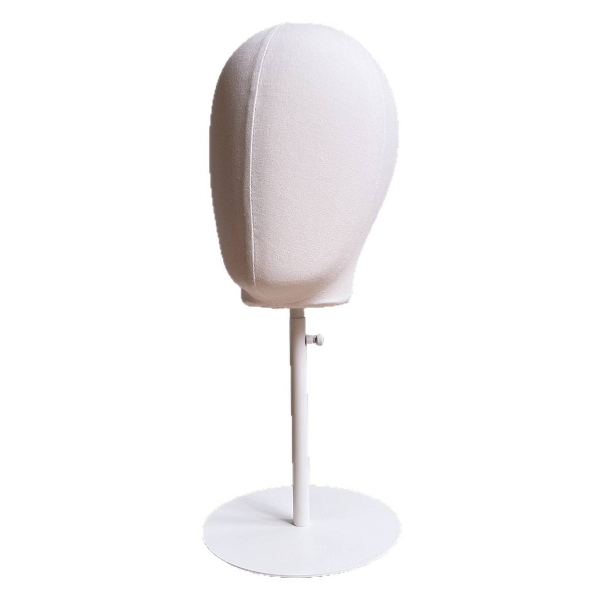 Mannequin Head with Metal Base Pin-Compatible Styling Head Stand textileCovered Hairpiece Stand for Hair Salons