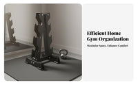 Space-Saving Dumbbell Rack Compact Design Kettlebell and Dumbbell Stand Heavy-Duty Kettlebell Holder