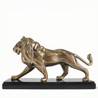 Lion Sculpture with Base Carved Lion Sculpture Detailed for Art Collectors, Office