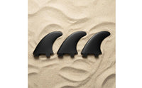 3 Pieces Fiberglass Reinforced Thruster Fin Set Long-Lasting Nylon Plastic FCS Type Fins for Surfers