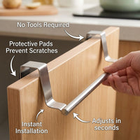 Towel Rack Wall Mounted or Over the Door Kitchen for Homeowners, Rustproof Stainless Bar for Bathroom Organization