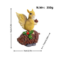 Natural Pose Squirrel Figurine Textured Resin Squirrel Figurine