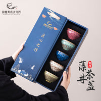 敦煌花语茶盏茶具套装文创茶杯礼盒结婚新婚礼物生日乔迁礼物男生