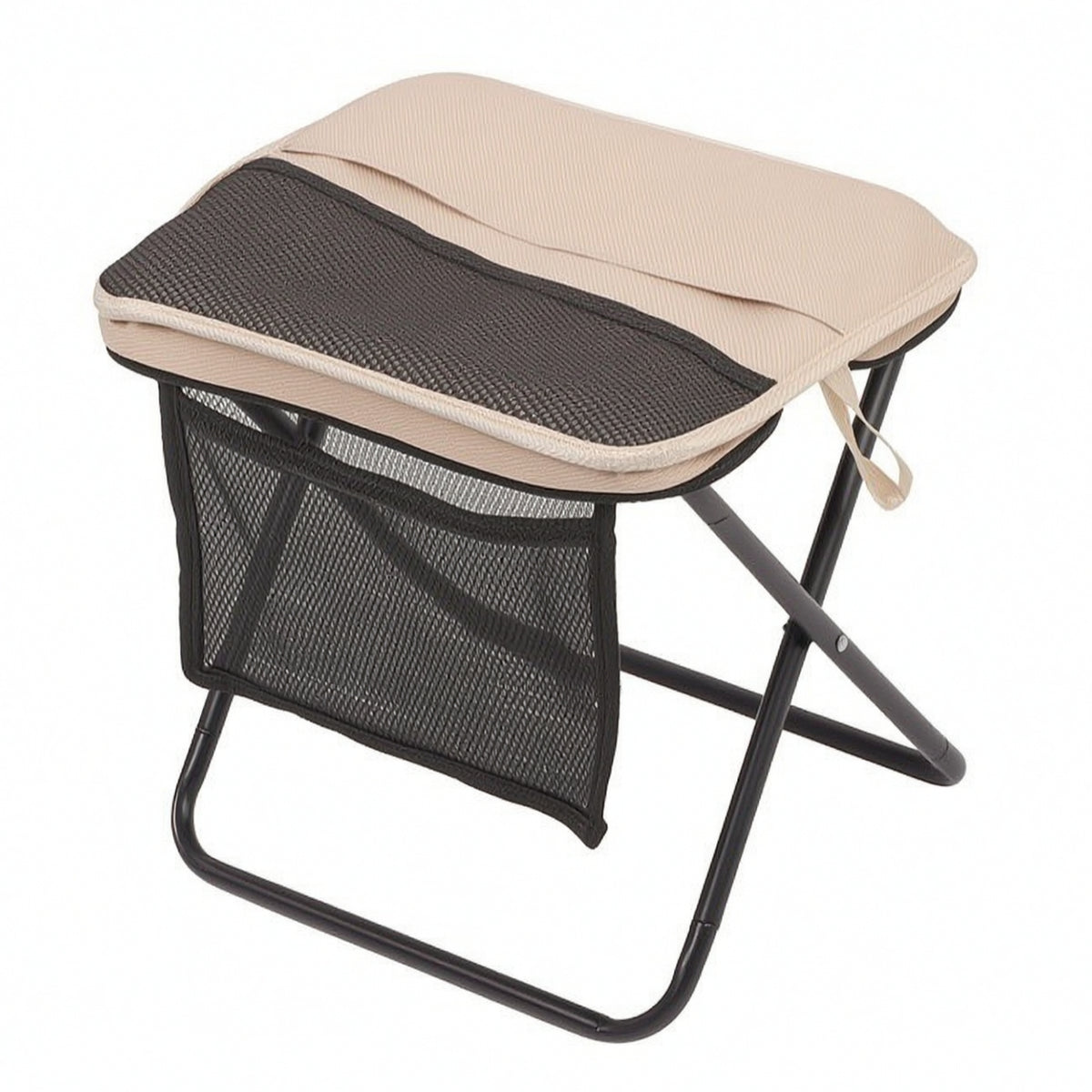 Mini Stool with Side Pocket Compact Foldable Stool with Carry Bag Heavy Duty Seat for Camping