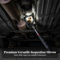 Vehicle Undercarriage Inspection Mirror Illuminated Telescoping Inspection Mirror Distortion-Clear Reflection