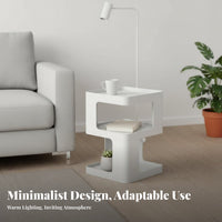 Nordic design Sculptural Side Table Geometric Shape Nightstand Modern Minimalist Household Furniture distinctive Design for Art Lovers, Apartment Dwellers, Homeowners, Living Room, Corner Space, Entryway, Reception Area