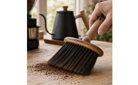 Coffee Cleaning Brush Wooden Handle Coffee Brush Dense Bristles for Baristas, Espresso Station