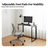 Foldable Desk Space-Saving foldable Work Table Easy to stow Workstation Portable for Students, Home Office Workers, Apartment Dwellers, Small Spaces, Dorm Room, Bedroom, Balcony