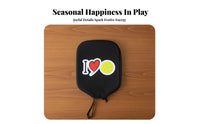 Pickleball Paddle Cover Scuff Resistant Zippered Pickleball Paddle Sleeve Neoprene Racket Sleeve Lightweight for Travel