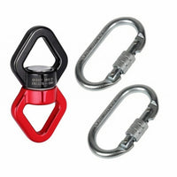 Knurled Rotating Connector Metal Swivel Hook Compact Locking Hook Connector Rounded for Overhead Aerial Fitness, Hammocks, Swings
