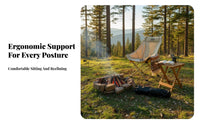 Padded High-Back Camp Chair Quick Fold Design Collapsible High-Back Chair Lightweight Camping Seat Long-Lasting for Beachgoers, Backpackers, Fishing, Picnic, Hiking, Backyard