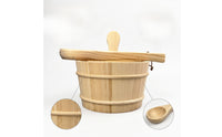 Wooden Sauna Bucket with Ladle Fir Sauna Bucket with Ladle Traditional for Steam Room