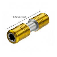 2 Pieces 54 Mm Long Double-Ended Adapter Metal Body Quick Conversion Adapter Ridged Grip Power Drill Socket Converter Machined Surface