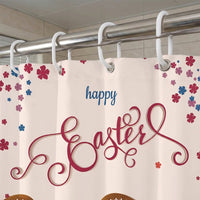 Easter Egg Pattern Shower Curtain Waterproof Easter Shower Curtain Festive Design for Families, Homeowners, Bathtub, RV