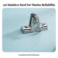 19 Pieces Yacht Sunshade Accessories Mirror Polished Finish Bimini Top Hardware Kit Boat Cover Fitting Kit
